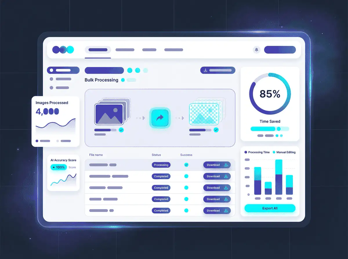 Flusso di lavoro per la rimozione in blocco dello sfondo delle immagini AI per agenzie e aziende