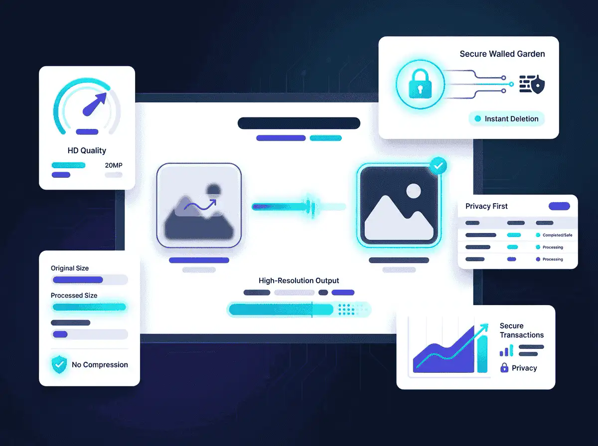 Qualità HD ed elaborazione sicura della rimozione dello sfondo dell'immagine AI
